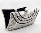 FANCY SILVER PILLOW Evening Party Bag