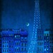 Paris illustration - The lights of the Eiffel tower - Fine art illustration - Fine art prints, Art Posters, Paris art, Paris decor, Wall art
