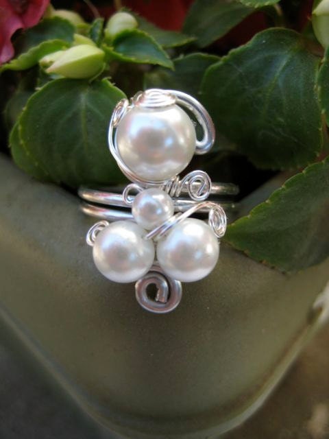Turkish Pearl Wrapped Ring