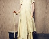 Maxi Linen Dress - Linen Cocktail Dress - Bridesmaid Dress ( Custom Made)