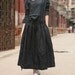 Linen Dress Gown in Black / Custom Long Bridesmaid Dress - Made to order