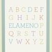 11x14 - Elameno Alphabet Print - Multicolored - modern wall art
