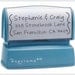 Bracketed Handwritten Self Inking Return Address Stamp - Personalized Envelope Stationary Stamp