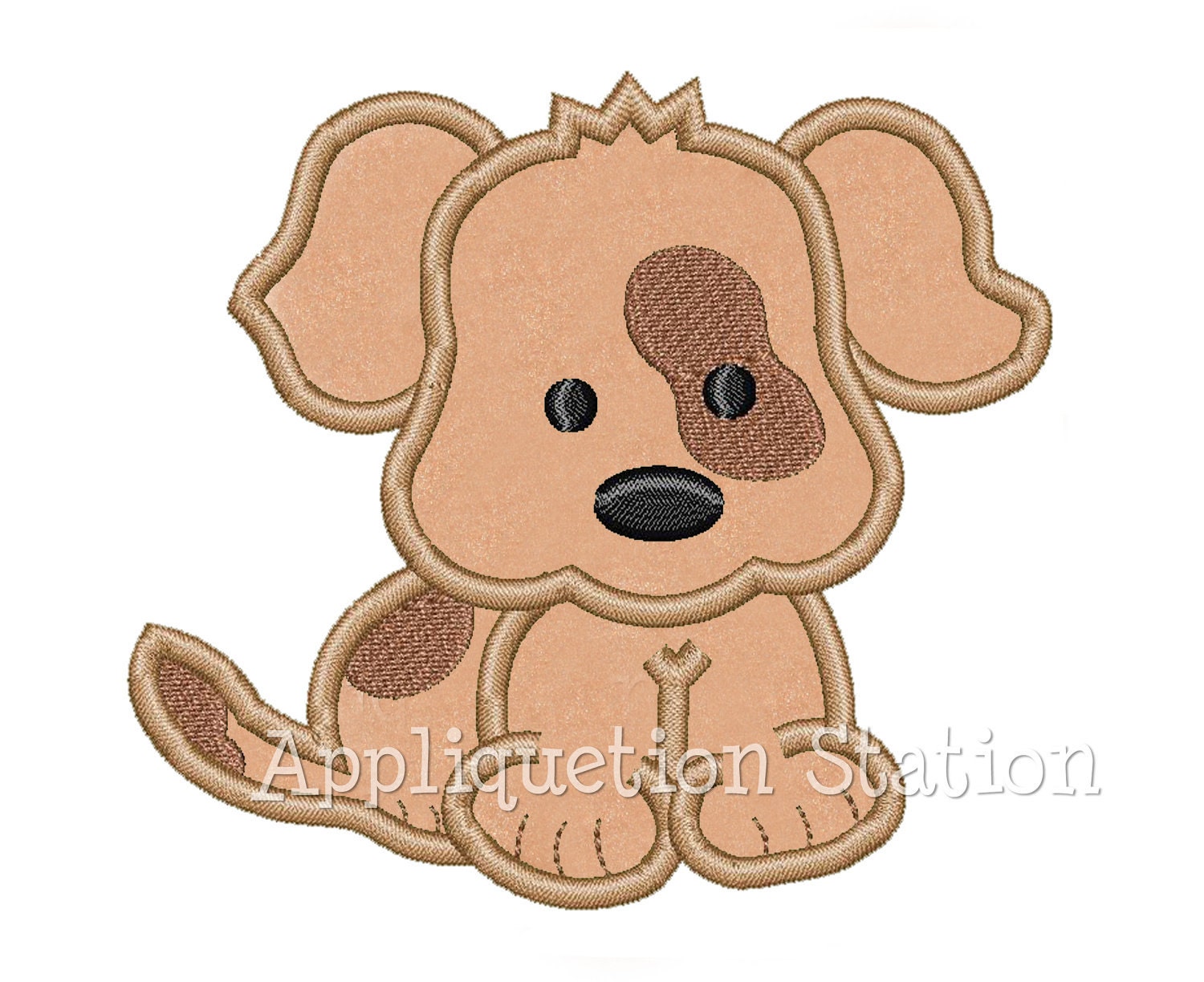 Baby Puppy Dog patch over eye spot Applique Machine Embroidery Design Pattern Boy baby animal INSTANT DOWNLOAD