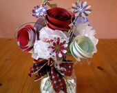 Holiday Paper Flower Arrangement - Short Stem Bouquet- CUSTOM