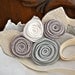 Large Felt Flower Necklace in Grey, Smokey Lavender, Ivory