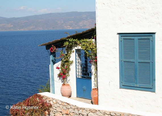 House in Greece - 5x7 Matted Photograph