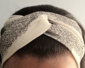 Snow Snake Turban Organic Cotton Knit Headband