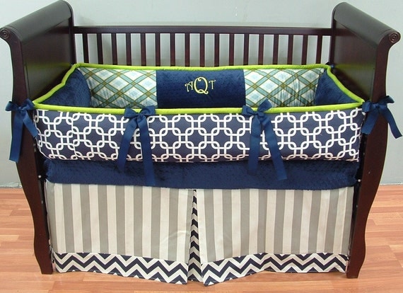 Gorgeous Authentic ModPeaPod Baby Crib Bedding Set custom Modern Plush