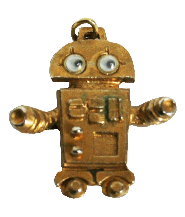 Vintage Mid Century Robot Charm