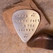 Personalized Guitar Pick & Black Leather Guitar Pick Holder/ Nickel Silver Guitar Pick/ Fathers Day