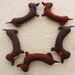 Dressed Up Dachshund Mobile - hand sewn felt stuffed dogs with bow ties, decorative hanging mobile