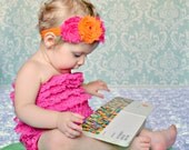 Girls Headband.... Baby Girls Headband... Pink, Orange