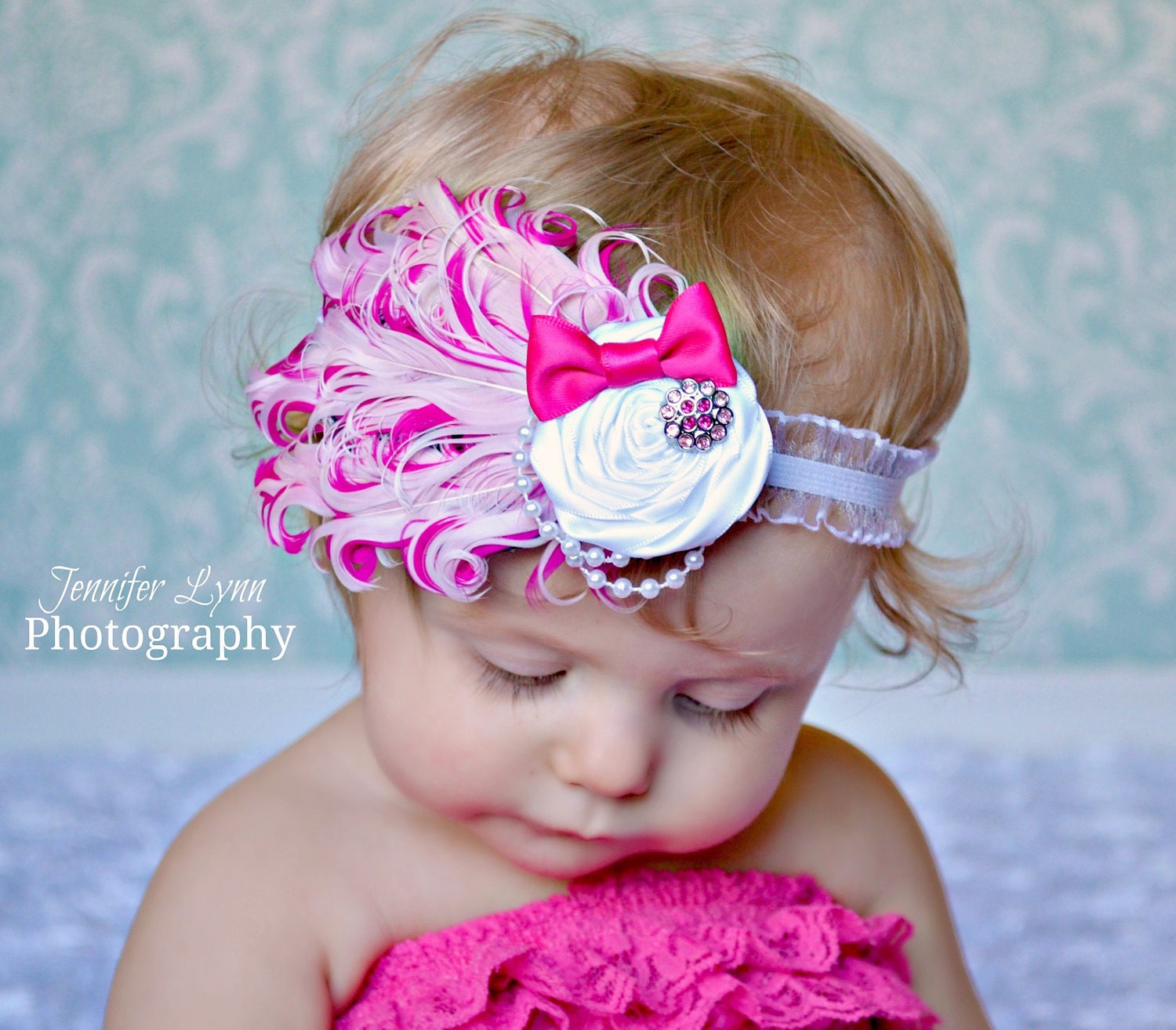 Feather Pad... Headband with Feathers... Photography Prop