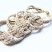 Arm candy - Beige Gold silk Knot Bracelet - 24k gold plated