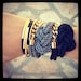 Set of 5 Black leather Bangle Bracelets with gold bars - 24k mate gold plated