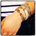Knot Bracelet - Turquoise silk cord Bracelet - 24k gold plated
