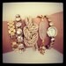 Arm candy - Beige Gold silk Knot Bracelet - 24k gold plated