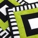 Fabric Hot Pads - Chartreuse Green, Black and White Quilted Pot Holders