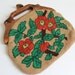 1940s Floral Tapestry Handbag / beige background