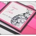 Pink and Black Modern Square Paisley Wedding Invitation