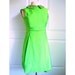 Vintage 60s cocktail dress in lime green/ bejeweled collar