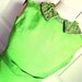 Vintage 60s cocktail dress in lime green/ bejeweled collar