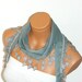 Fashion Gray Scarves. Summer trend scarf. Turkish Fabric Fringed Guipure Scarf ..bandana,headband,wedding,bridal,authentic, romantic,