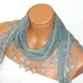 Fashion Gray Scarves. Summer trend scarf. Turkish Fabric Fringed Guipure Scarf ..bandana,headband,wedding,bridal,authentic, romantic,