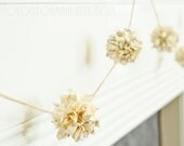 Book Page Pom Pom Garland - Six Feet Long - Wedding, Shower, Birthday, Party Decoration - Upcycled, Eco Friendly and Green Home Decor