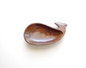 Vintage Whale Shaped Wooden Bowl - Home Decor - Decorative - Cottage Chic - Father's Day - Nautical