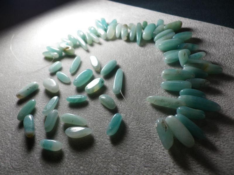 Amazonite Nugget Beads Mixed Sizes