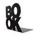 Modern stylish bookend BookOne black or white powder coated laser cut metal thick enough to hold books