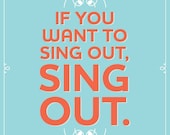 Harold & Maude "If you want to sing out, sing out." Mini Poster
