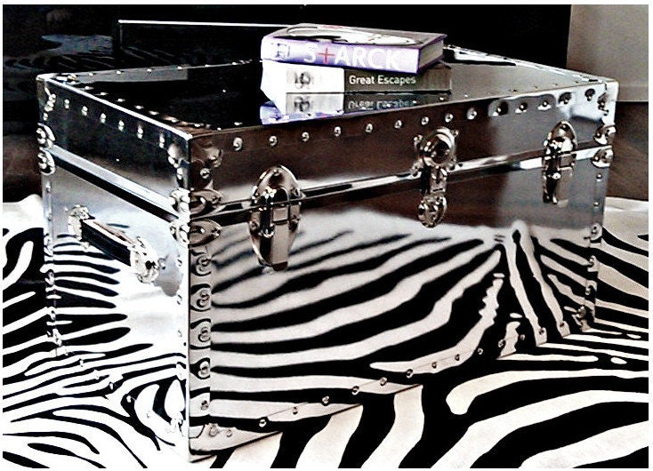 Aviator storage chest coffee table