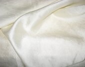 Pale Ivory or Off White Hammered Silk