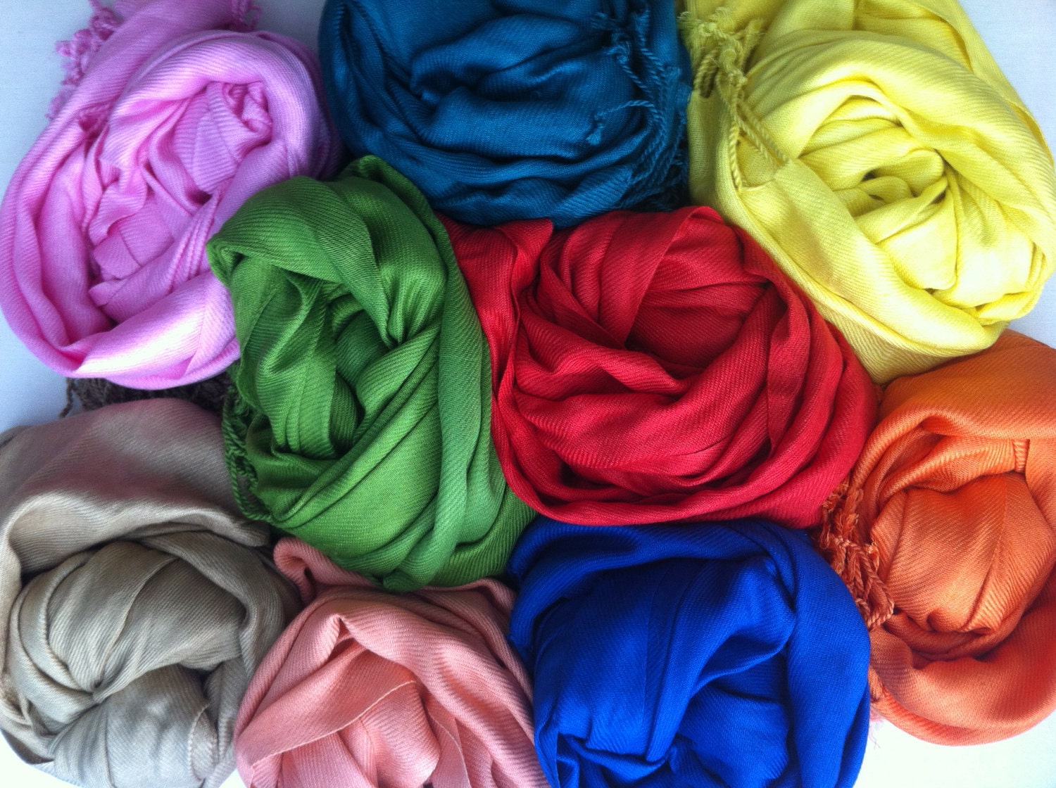 10 PASHMINA SHAWLS. Bridesmaids gifts. Pashmina. Pashmina Scarf. Bridal Shawl. Wedding gifts. Bridesmaid favors