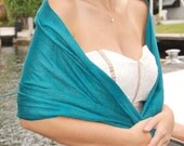 TEAL JADE PASHMINA. Pashmina Scarf. PAshmina Shawl. Teal Scarf. Bridesmaid shawl. Bridesmaid gifts. Wedding Favors
