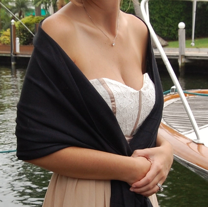 CARBON BLACK PASHMINA. . Bridesmaid Gifts. Wedding Favors.  Pashmina Scarf. PAshmina Shawl. Scarves. Scarf. Shawls
