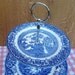 Gorgeous 3 Tier Vintage Cake Stand. Blue & White Old Willow China