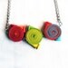 BALLOONS MULTICOLOR NECKLACE. Multicolored balloons necklace - Silver chain with colored balloons - by Nokike