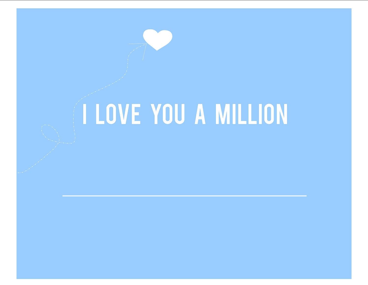 I Love You A Million- Personalized print for wedding, engagement, or just people who are in love