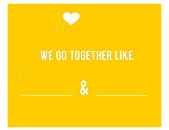 We Go Together- Personalized print for wedding, engagement, or just people who are in love