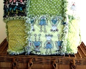 Quilt, Baby or Child's Rag Blanket with Monkeys