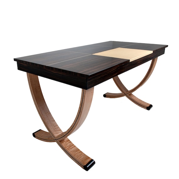 Ebony Writing Desk - Macassar Wood - Bespoke Furniture