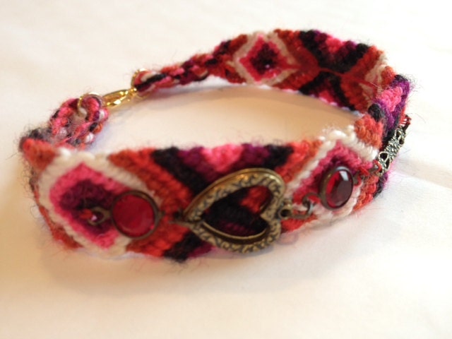The Anna Bracelet, Red Swarovski Friendship Bracelet