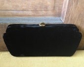 Vintage Garay Black Velvet Clutch