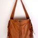 NAVAJO. Fringe leather shoulder bag / tote bag. Available in different leather colors.