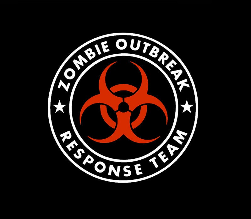 Zombie Outbreak Response Team - 2 Colors Vinyl Decal, Car Decal -Macbook-