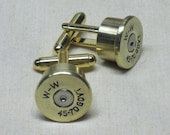Bullet Cufflinks 45-70 Government Brass Gold - Birthday Gift for Dad